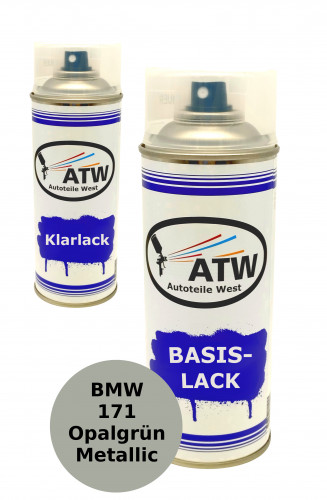 Autolack für BMW 171 Opalgrün Metallic +400ml Klarlack Set